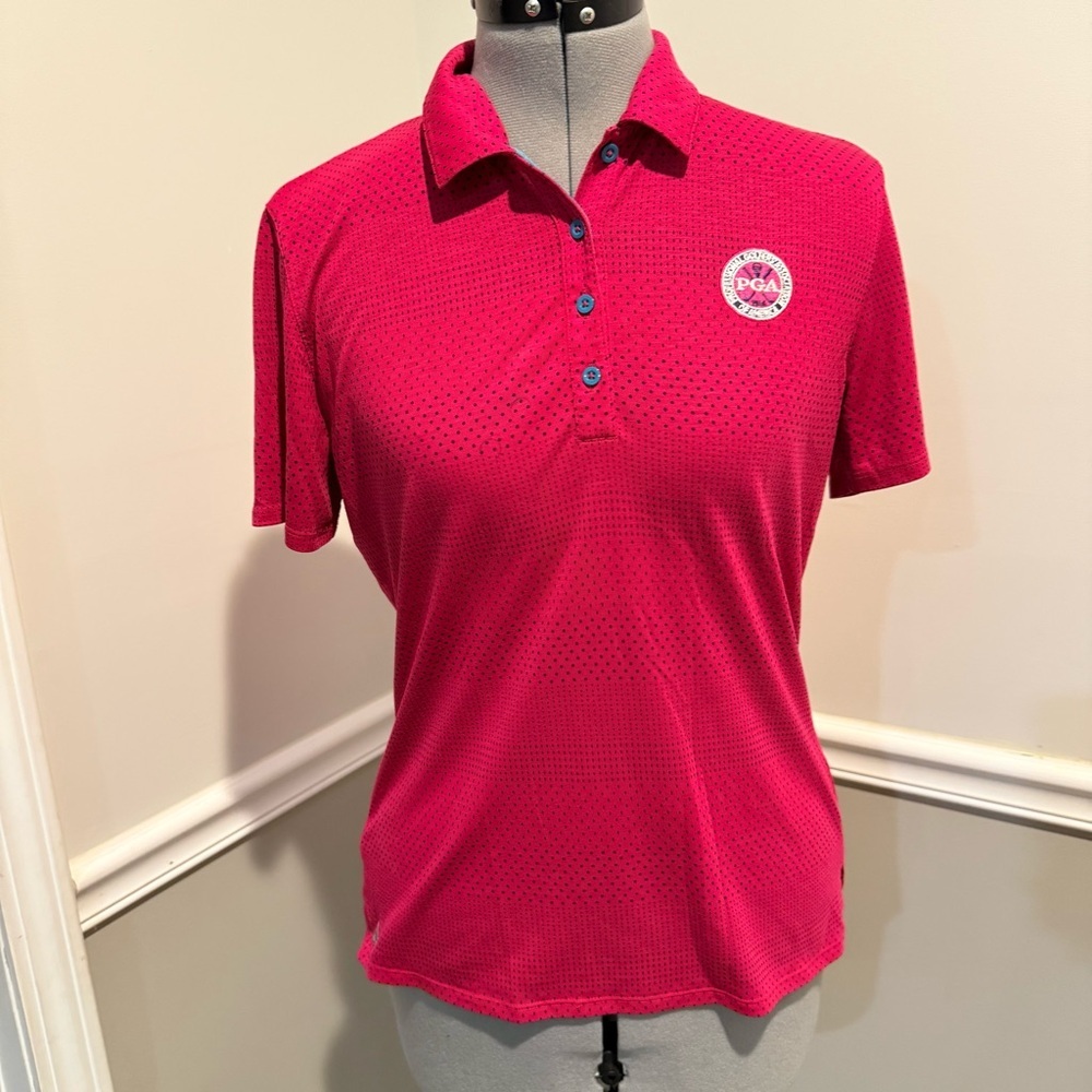 adidas PGA Red Short Sleeves Shirt Women's small